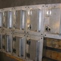 Inox bakjes droogkamer steenfabriek