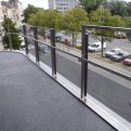 Balustrade in inox met glas te Antwerpen